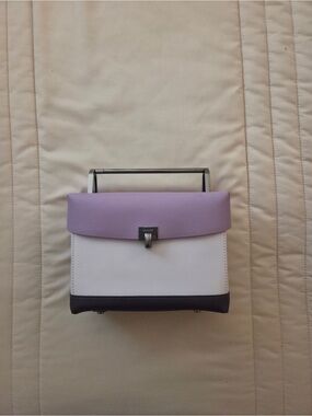 BOTKIER Lavender & Cream Japanese-Inspired Bento/Lunch Box Style Crossbody Bag